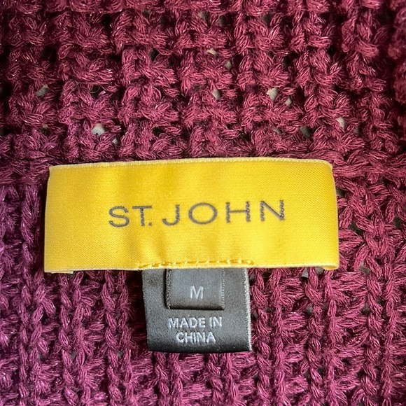 { St. John } - Open Knit Turtleneck Sweater - Picture 5 of 5
